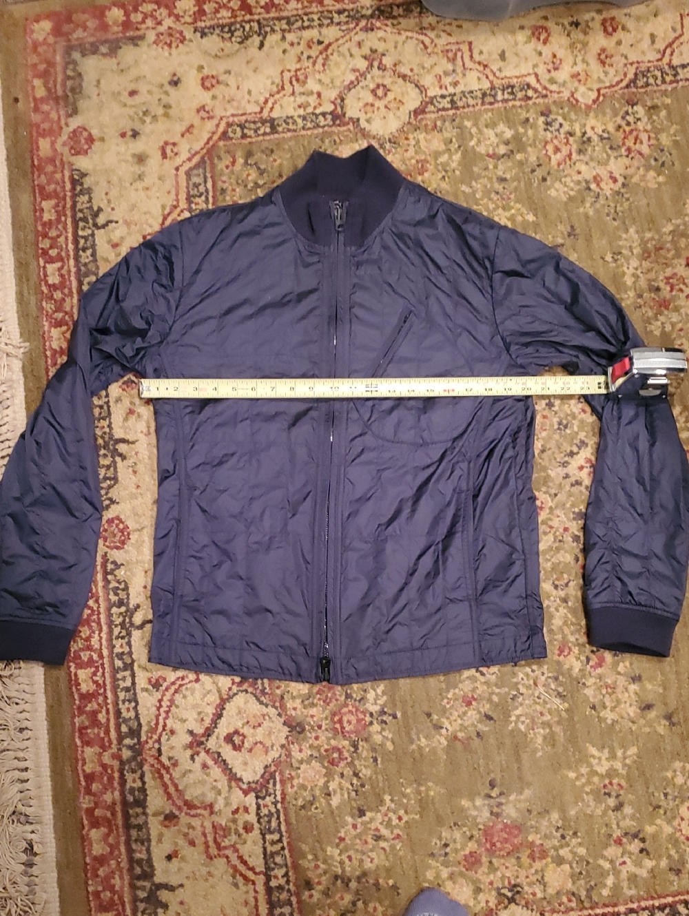 Converse Black Canvas Men's Navy Blue Zip Bomber Jacket